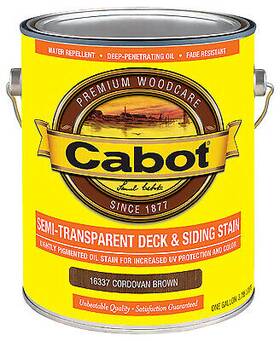Cabot/valspar Corp 080351810428 Deck And Siding Stain Semi-transparent Voc Cordovan Brown 1-gallon