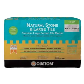 Custom Building Products 010186313849 Natural Stone And Large Tilee 50 Lb. White Premium Thinset Mortar