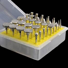 Luo Ke 702472873556 Diamond Burr Set- Ceramics Tile Glass Lapidary For Rotary Tools 50pc