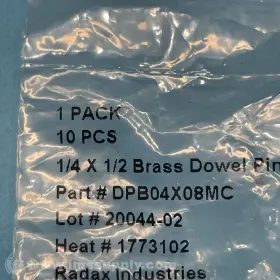 Dpb04x08mc Radax Industries Dowel Pin Pack Of 10 Fnfp