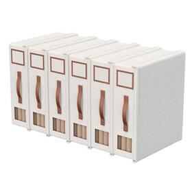 Slrmos Cdbs6g 6pcs Tianshan Cotton And Linen Sheet Organizer Foldable Pu Handle With Tran
