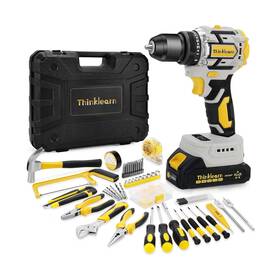 Thinklearn Tl1085 20v Brushless Drill Set 60n.m Cordless Power With 2.0ah Batt... Fast Ship