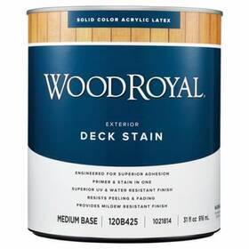 Woodroyal 082901367659 Solid Tintable Flat Medium Base Acrylic Latex Deck And Siding Stain 1