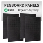 Wallpeg 4 Black Plastic PANELS-96 Wide Garage Tool Organizer New. Price: $54.95.
