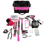 Pink Ladies Thinklearn Tool Kit W/ 20V Cordless Drill Set For Women Used. Price: $89.00.