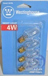 Westinghouse Night Light Bulb 4 Candelabra 2 In. Clear New. Price: $9.99.