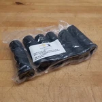 Lot Of Rubber Dynamics PVCG-168 Round Grips, Black, Tapered-smooth Surface New. Price: $18.04.